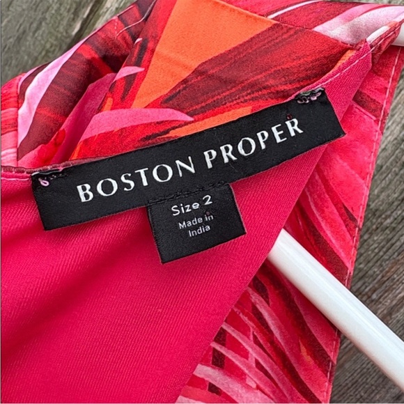 Like New Boston Proper Bright Leaf Print V
Neck Maxi Dress Size 2 - Picture 9 of 10